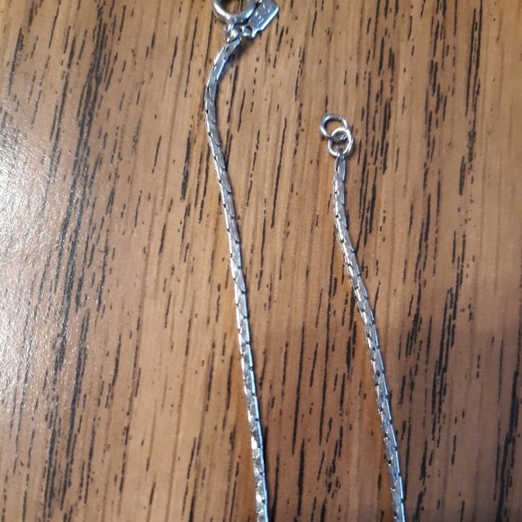 Vintage Silver tone Necklace by Trafari 15"L - Picture 11 of 11